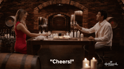Cheers Steven Lund GIF by Hallmark Channel