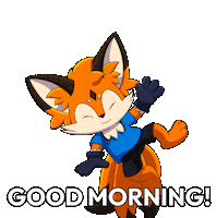 Happy Good Morning Sticker by Foxy