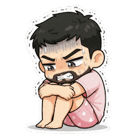 Scared Horror Sticker