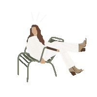 Bored Girl Sticker