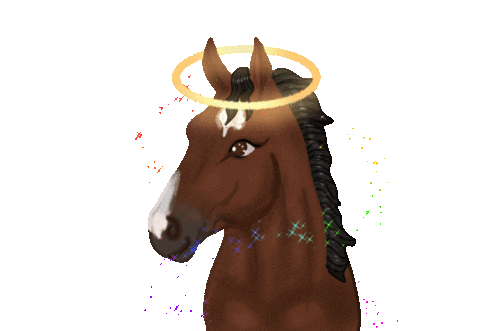 Horse Angel Sticker