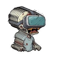 Virtual Reality Zombie Sticker by Preneura