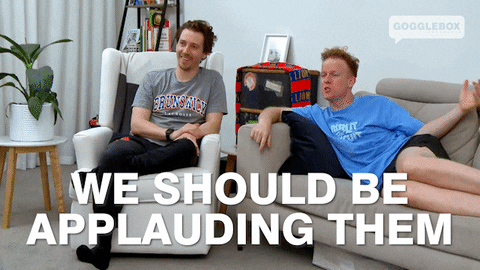 Clapping Laughing GIF by Gogglebox Australia