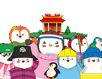 Team Hello Sticker by Pudgy Penguins