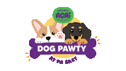 Dog Party Woof Sticker by Project Acai