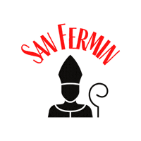 San Fermin Fiestas Sticker by la librería de la estafeta
