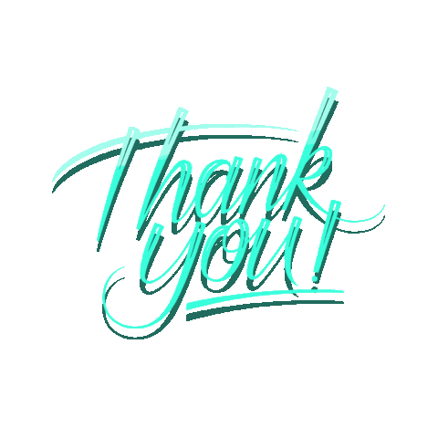 Olifrape typography thanks lettering thankyou Sticker
