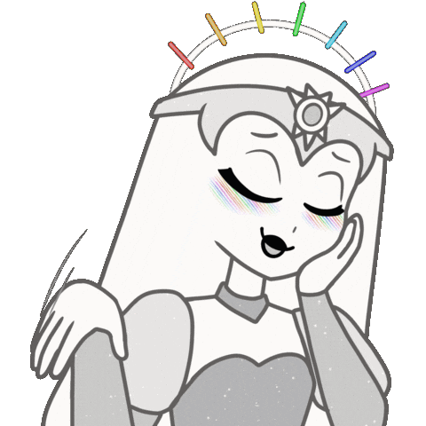 Rainbow Blushing Sticker