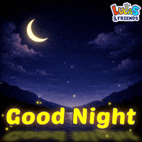 Good Night Stars GIF by Lucas and Friends by RV AppStudios