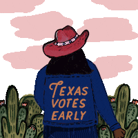 Vote Early Lone Star Sticker by #GoVote