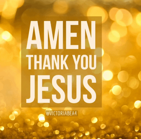 Amen Thankyou Jesus Victoriabea4 Gold GIF