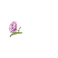 White Lettering Purple Flower Sticker