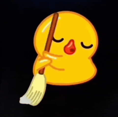 ronin_noob giphycreatortest duck clean cleaning GIF