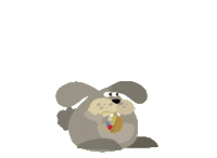Jumping Easter Bunny Sticker