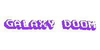 Galaxy Purple Text Sticker