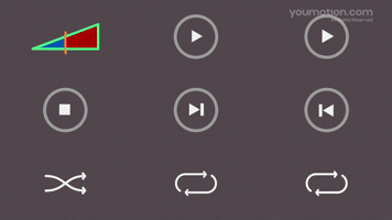 Animated Player Controls and Playback Icons