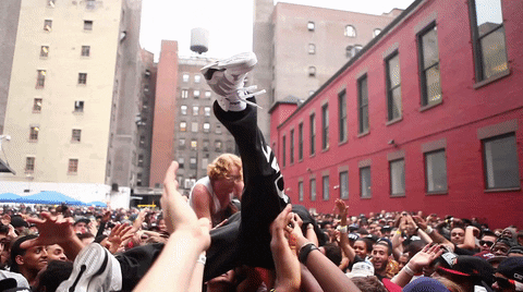 new york city crowd GIF by Fool's Gold Records