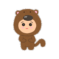 Bear Squirrel Sticker