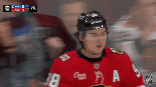 Chicago Blackhawks Smile GIF by NHL