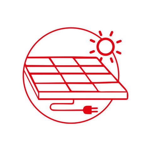 kdueberdachung garden solar rot kd Sticker