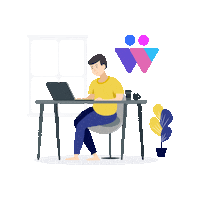 walzay startup wfh work from home home office Sticker