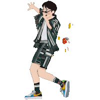 V Jin Sticker by Tizzm