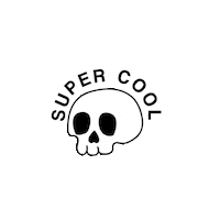 Super Cool Skull Sticker