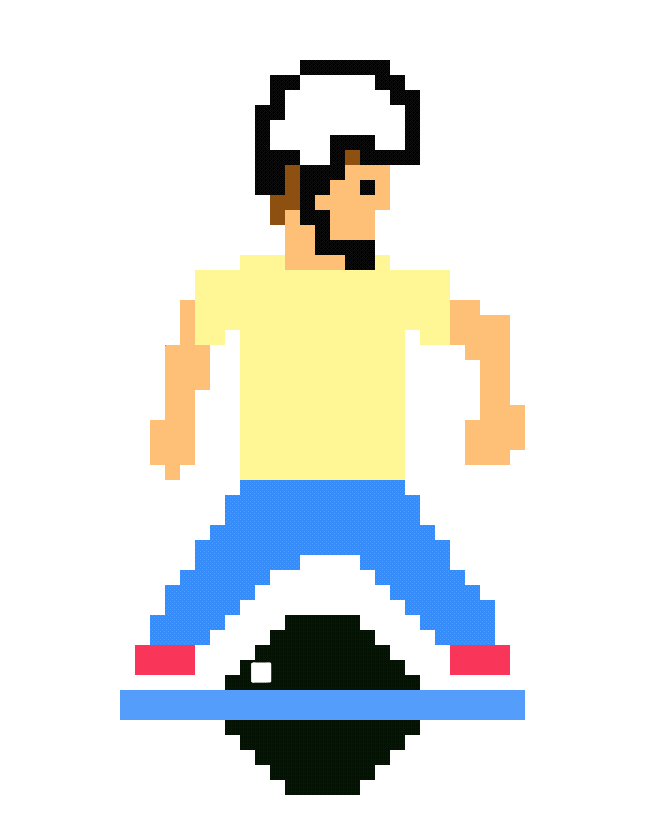 Skate 8Bit Sticker by Onewheel
