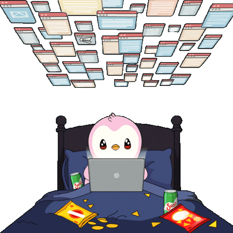 Staring Late Night Sticker by Pudgy Penguins