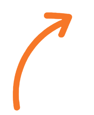 Arrow Orange Sticker