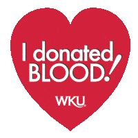 Blood Drive Sticker by Western Kentucky University