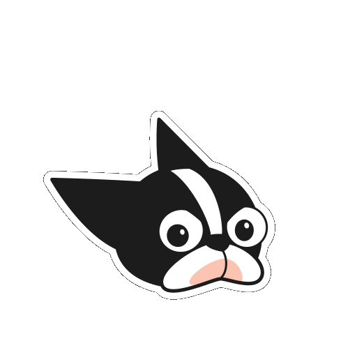 Boston Terrier Love Sticker by HeeDong