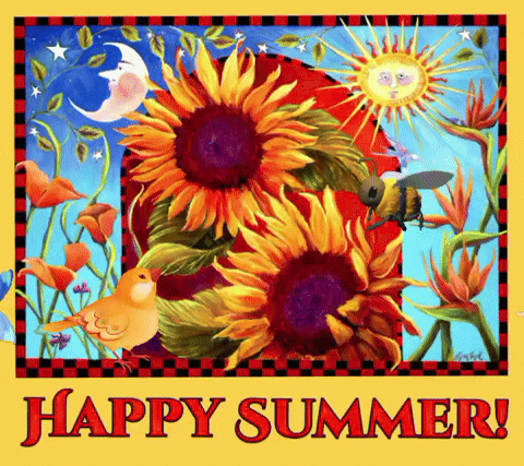 janellegiese summer colorful bright bees GIF
