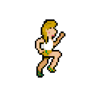 Pixel Running Sticker