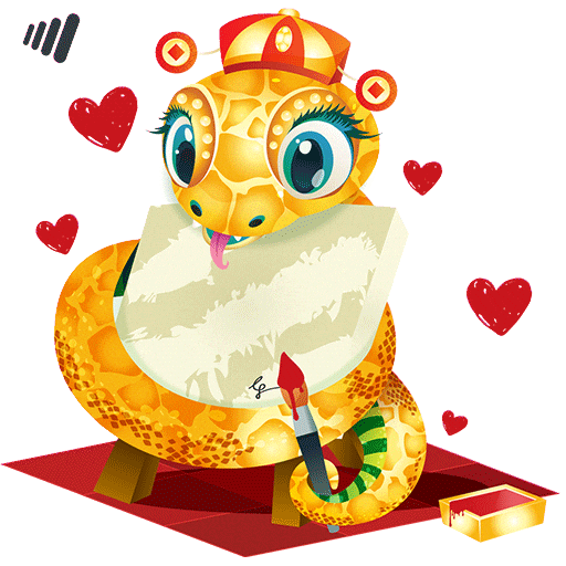 Chinese New Year Hearts Sticker by ManpowerGroup Singapore