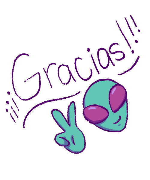 pastellunamc giphyupload thank you thanks alien Sticker