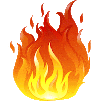 Big E Fire Sticker by BigEcreative