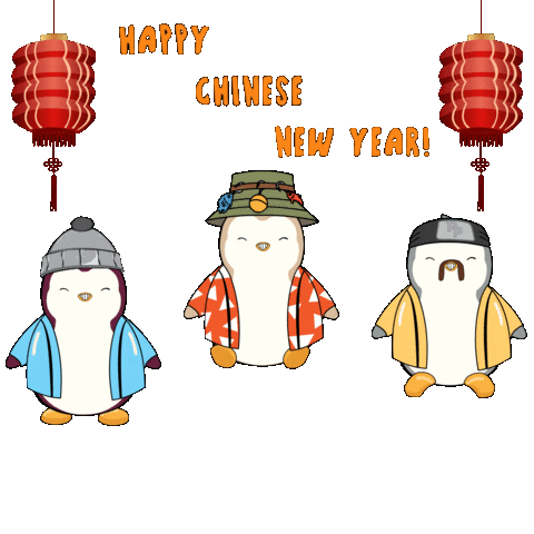 Happy Chinese New Year Sticker by Pudgy Penguins