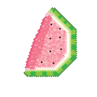 pastryplug pixel pixelart 8bit watermelon Sticker