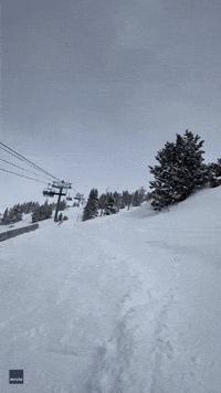 Young Skier's Airtime Stunt Sends Him Crashing Into Chairlift