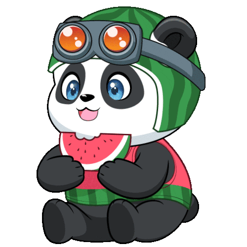 gangnamcreative giphyupload panda eating watermelon panda eating Sticker