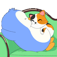 Cat Chilling Sticker by Pudgy Penguins