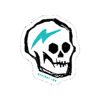 Snowmobile Skull Drawing Sticker by Deviant Ink