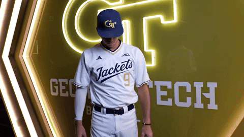 Georgia Tech Baseball GIF by Georgia Tech Yellow Jackets
