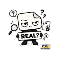 ztikix real true skeptical authentic Sticker