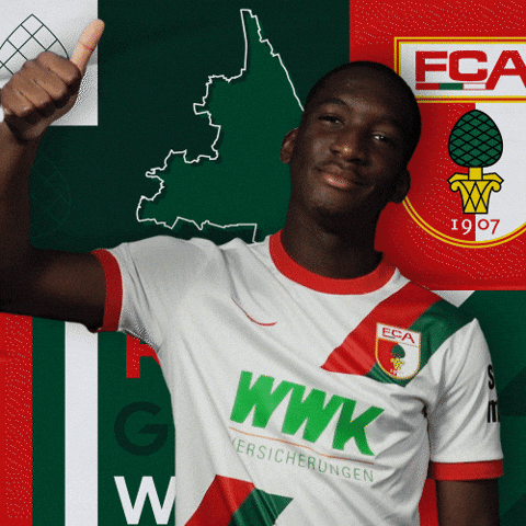 Football Thumbs Up GIF by FC Augsburg 1907