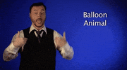 sign language balloon animal GIF by Sign with Robert