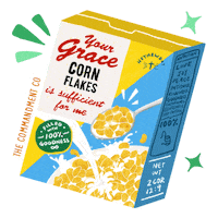 thecommandmentco grace cornflakes corn flakes sufficient Sticker