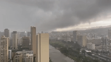 Dark Storm Clouds Loom Over Honolulu
