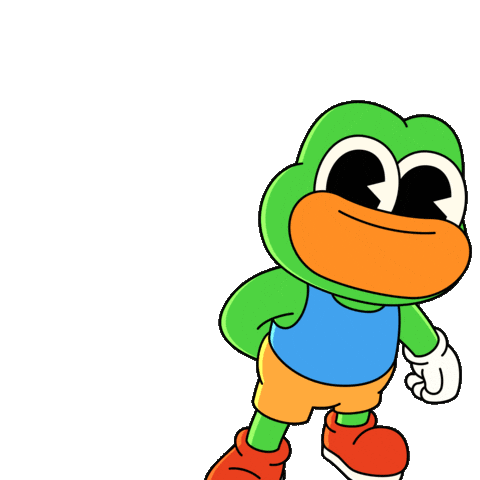 No Brain Sticker by Franky The Frog